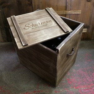 Personalized 12 Bottle Wine Storage Box, Beer and Whiskey too