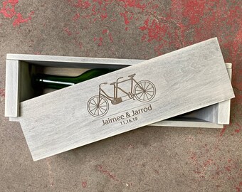 Bicycle Wedding Memory Wine Box