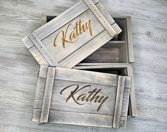 Personalized Mother's Day Gift Wooden Wine Box