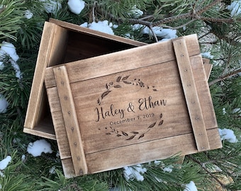 Personalized Wedding Memory Box: Photo & Certificate Storage