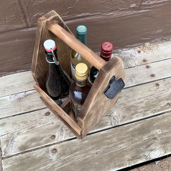 Caisse à vin personnalisée photo pour papa avec bouteille de vin