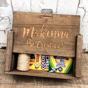 Personalized Kid's Wood Storage Box image 3