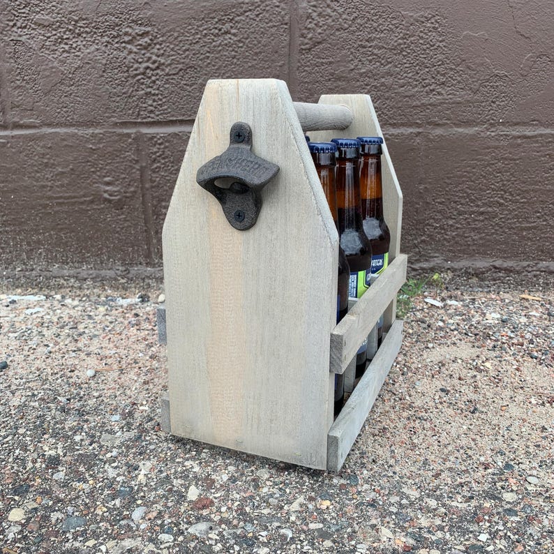 Retirement Gift Wooden 12oz Beer Caddy Coworker 6 Pack Present 画像 4