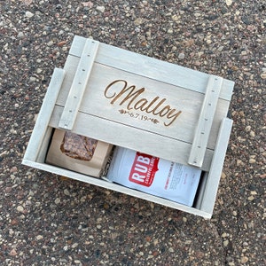 Personalized Rustic Wine Box: Wedding Ceremony Gift, Anniversary Keepsake