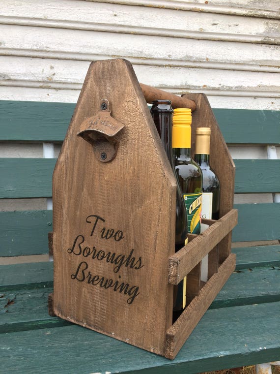 Wooden Beer Caddy, With ICE Cooler. No Nails, Hardwood Pegs, High Quality  Finish 