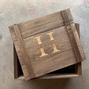 Personalized Magnum Wine or Champagne Box for 3 bottles or glasses