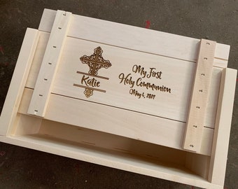 First Communion Personalized Gift Memory Box or Confirmation or Baptism Gift