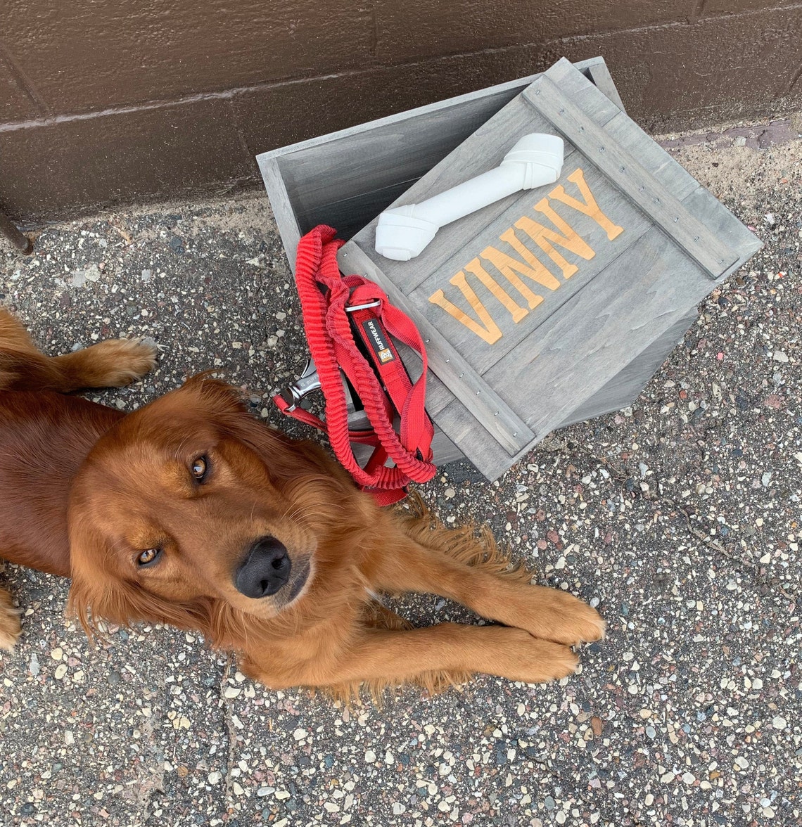 Wood Dog Toy Storage Box Etsy