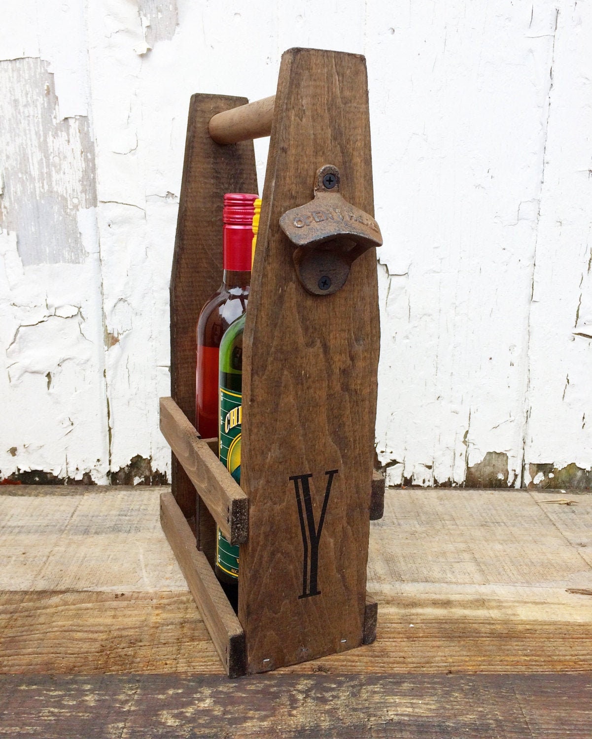 Wooden Wine Carrier Etsy