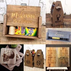 Retirement Gift Wooden 12oz Beer Caddy Coworker 6 Pack Present 画像 5