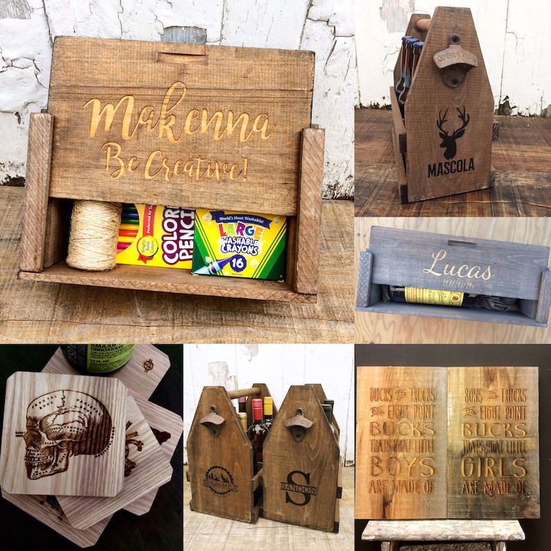 Retirement Gift Wooden 12oz Beer Caddy Coworker 6 Pack Present 画像 5