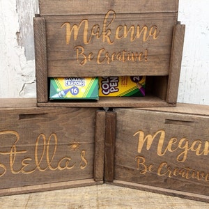 Personalized Kid's Wood Storage Box image 7