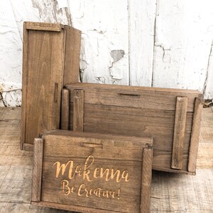 Personalized Kid's Wood Storage Box image 8