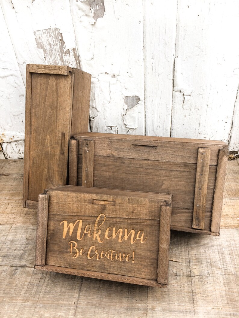 Personalized Wooden Photo Storage Box Etsy