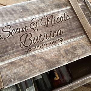 Personalized Wood Wine Box: Rustic Six Bottle Gift
