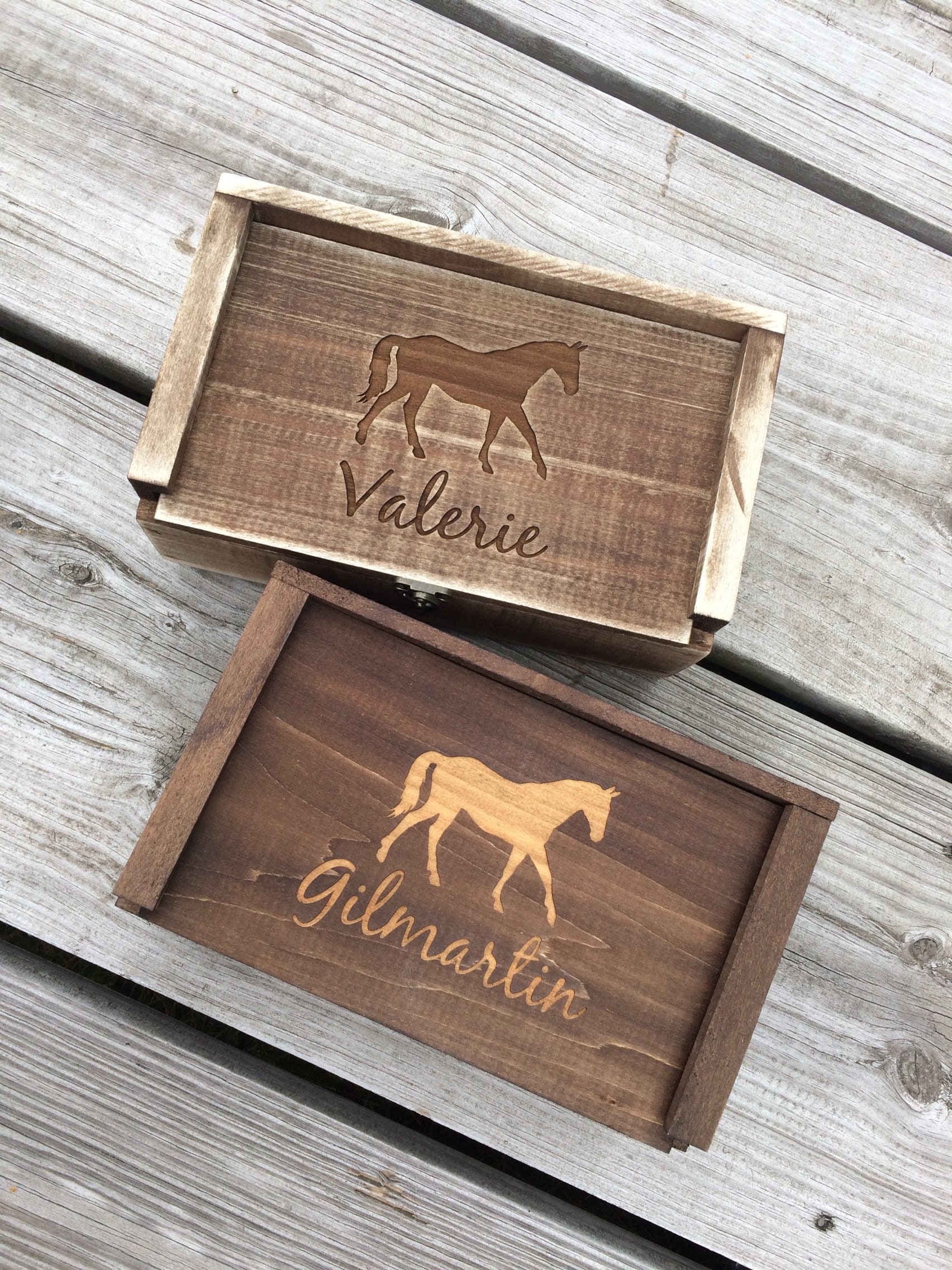 Equestrian Horse Personalized Wood Storage Box, Awards Display, Birthday Gift