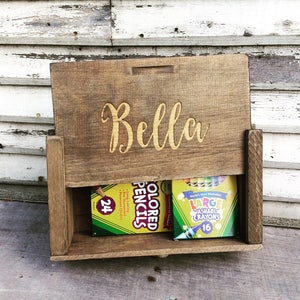 Personalized Kid's Wood Storage Box image 1