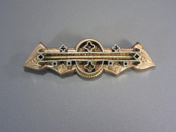 Antique Victorian Bar Pin Brooch, Estate Jewelry