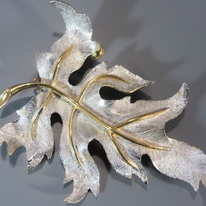 Vintage Judy Lee Brooch Large Leaf with Pendant Option