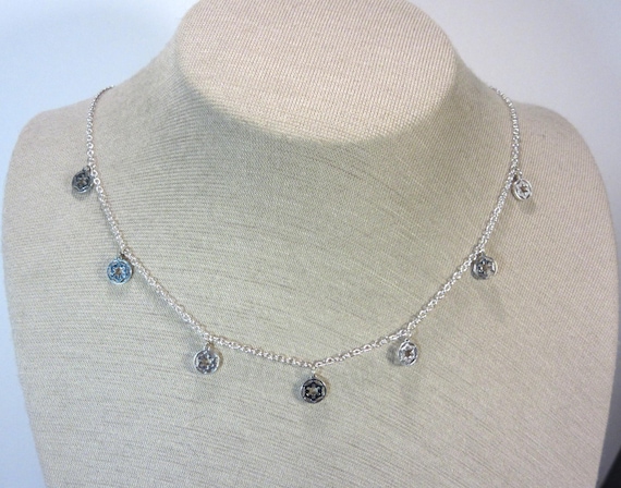 LFL Silver Multi Small Dangle Charm Necklace