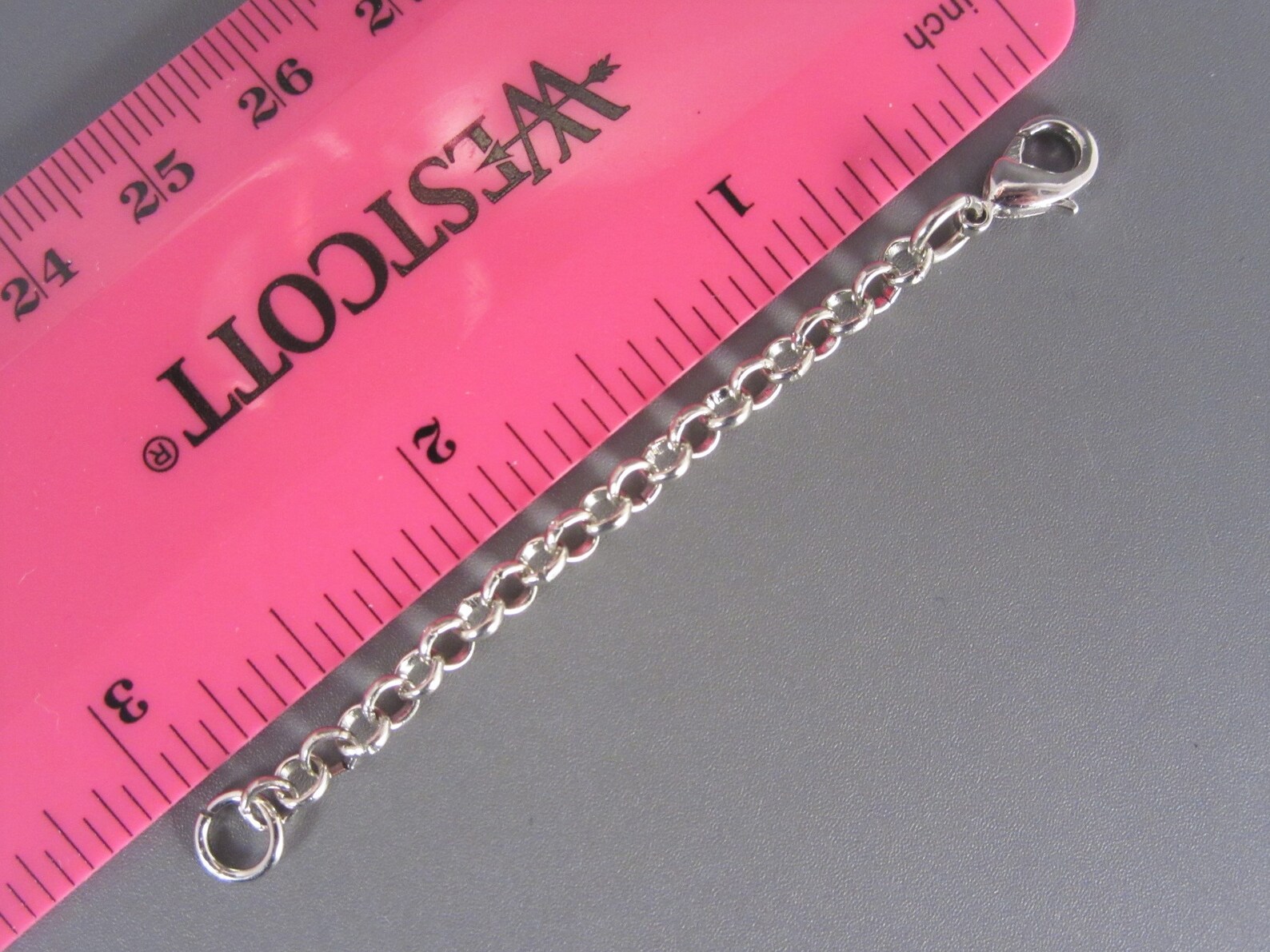 Necklace Chain Extender Lobster Clasp Silver Tone Etsy