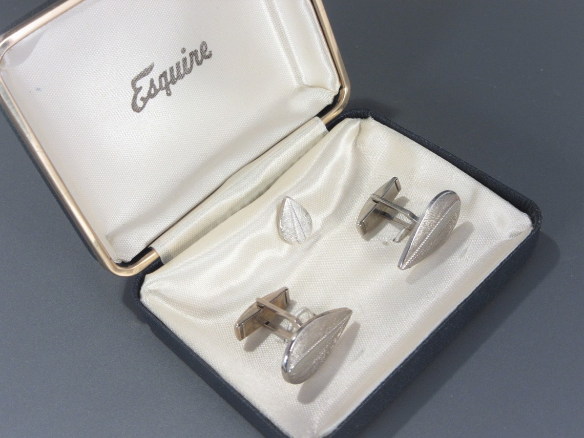 Vintage Esquire Cufflinks and Tie Tack Set with Original Box Etsy