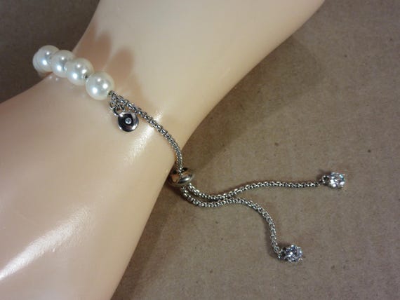Brilliance Simulated Pearl Adjustable Bracelet - image 5