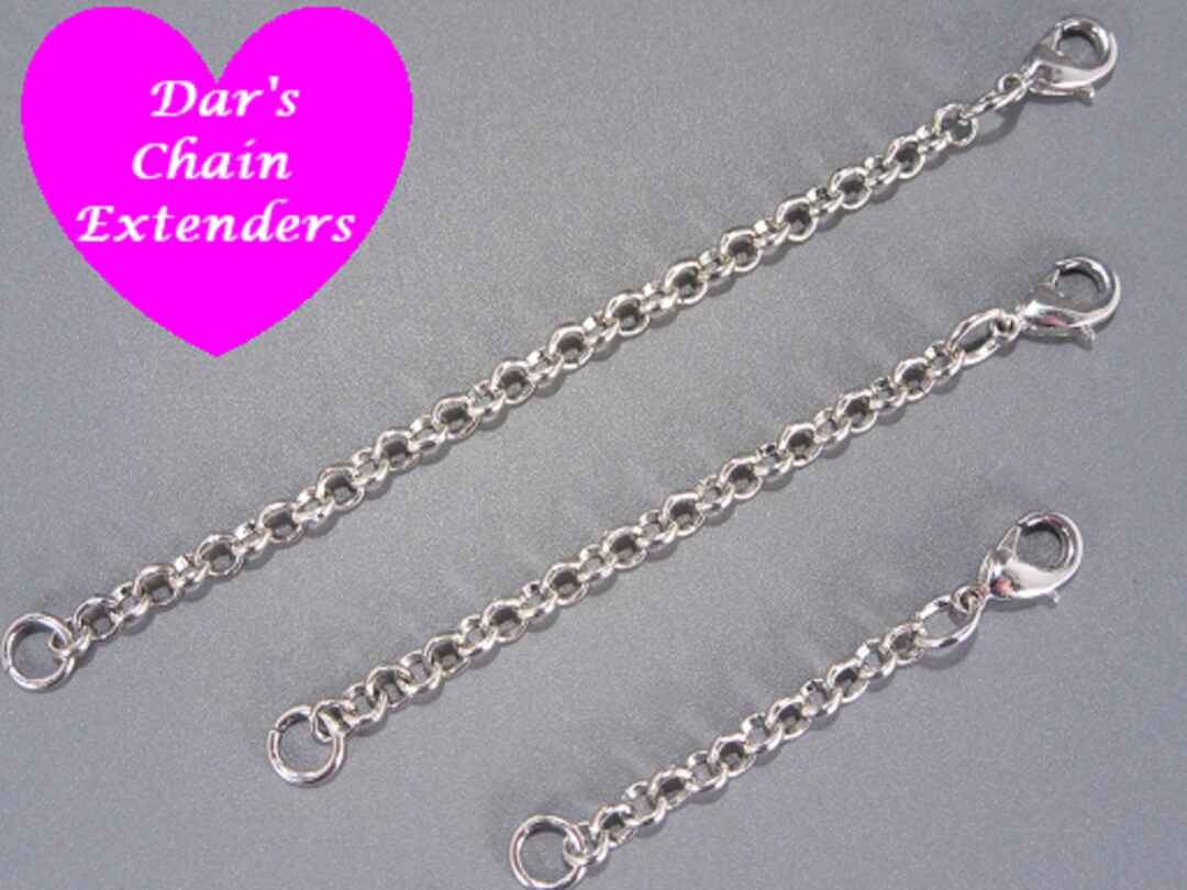 Necklace Chain Extender Lobster Clasp Silver Tone Etsy