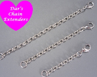 Necklace Chain Extender Lobster Clasp Silver Tone