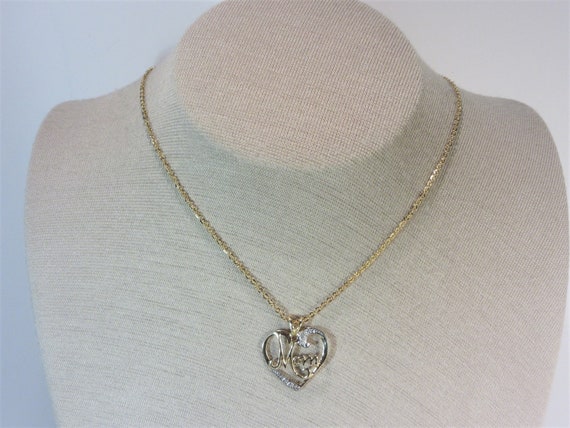 Vintage Gold Vermeil Heart Pendant Necklace for M… - image 6