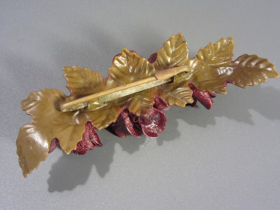 Antique Flower Brooch, Vintage Early Plastics Jew… - image 4