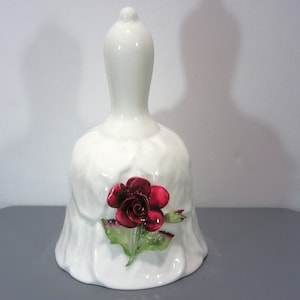 Vintage Bone China Coalport Bell Red Flower