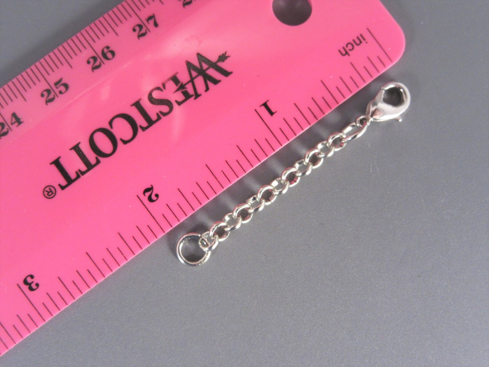 Necklace Chain Extender Lobster Clasp Silver Tone Etsy