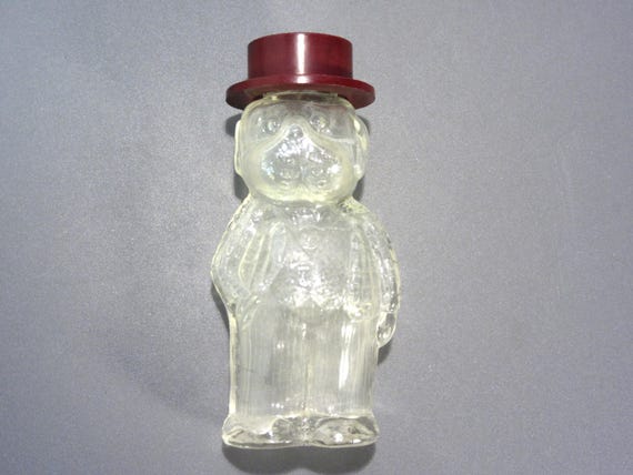 Vintage Glass Dog Perfume Bottle