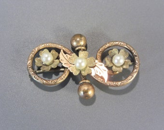 Antique Art Nouveau Victorian Brooch, Estate Jewelry