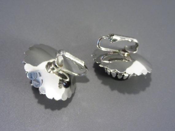 Sarah Coventry Black Silver Earrings Black Beauty… - image 3