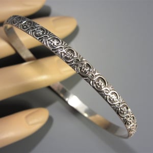 Vintage Felch Danecraft Sterling Bangle Bracelet 10.4g