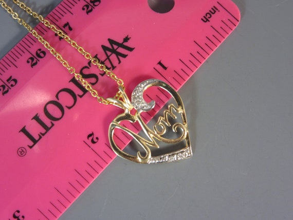 Vintage Gold Vermeil Heart Pendant Necklace for M… - image 5