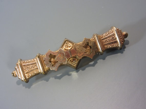 Ornate Antique Victorian Brooch Bar Pin, Estate J… - image 3