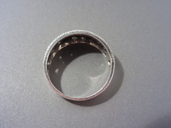 Vintage Sterling Marcasite Ring Size 7.5 - image 7