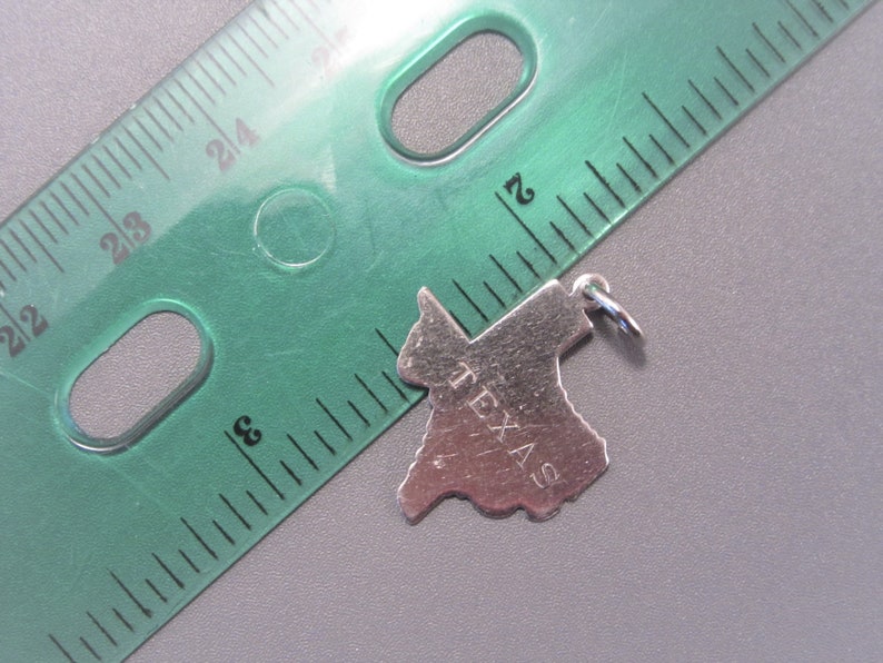 Vintage Sterling Texas State Charm or Pendant Plain State Shape