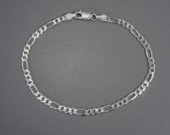 Vintage Sterling Figaro Bracelet, 8.25