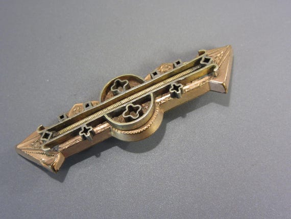 Antique Victorian Bar Pin Brooch, Estate Jewelry View 3
