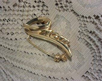 KIS Mom Charm Holder Brooch Vintage 90s