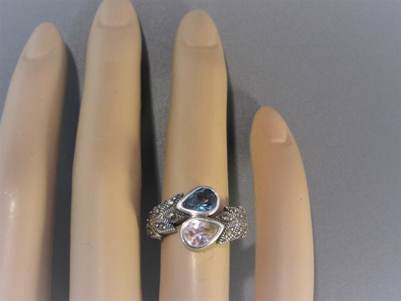 Vintage Sterling Marcasite Ring Size 6.5