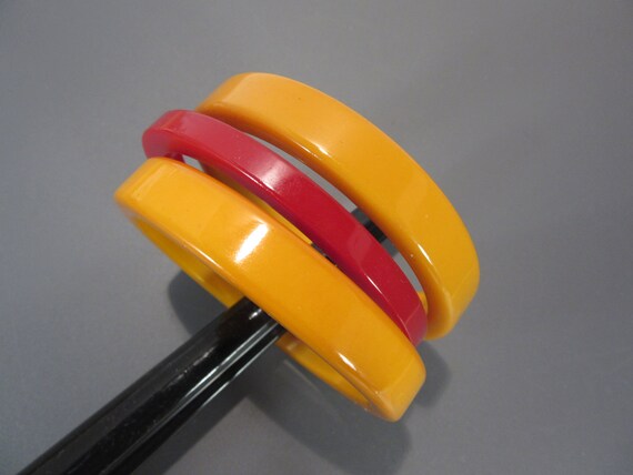 Vintage Art Deco Bakelite Bangle Bracelets, Lot o… - image 4