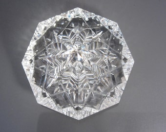 Vintage Waterford Crystal Paperweight Pyramid Diamond Shape