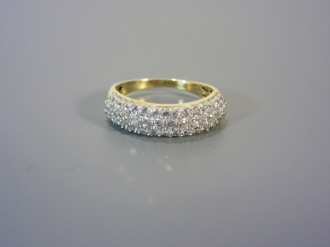 SJD 925 Gold Vermeil Cubic Zirconia Ring Size 8 - Etsy