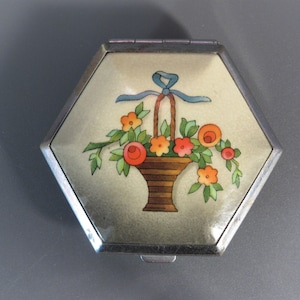 Vintage Houbigant Art Deco Compact, Face Powder and Rouge Compartments