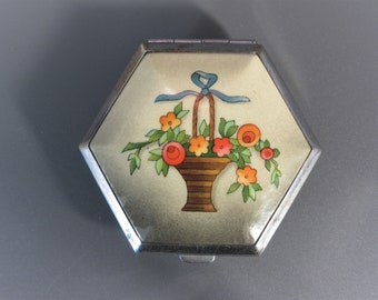 Vintage Houbigant Art Deco Compact, Face Powder and Rouge Compartments